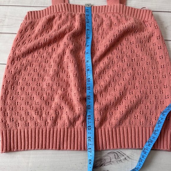 Lauren Conrad Women’s Knit Sweater Tank Top –Size XL Dusty Rose – Eyelet Pattern - Picture 4 of 6